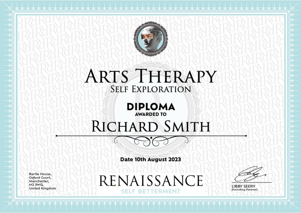 Example of renaissance self betterment's diploma for art therapy self exploration